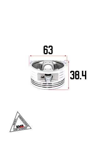 Цилиндро - поршневая группа 4T GY6-200cc, 157QMJ, D63.00мм, Hц-90/69мм (00005955)