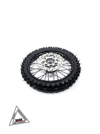 Обод 14" передний сталь с резиной 60/100-14" (d15mm, торм. диск 220мм) черный