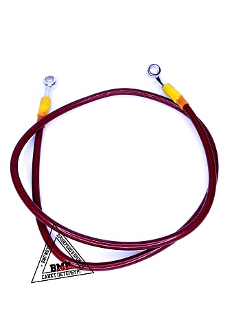 Шланг гидравлический тормозной (армированный) L=1100 d=10мм красный 