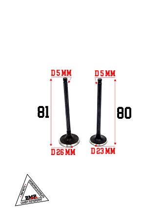 Клапаны впуск+выпуск+ремкомплект, ATV200 (161QMK) (163QML JNEN)