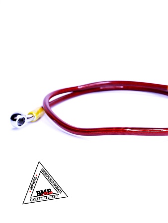 Шланг гидравлический тормозной (армированный) L= 900 d=10мм красный (11836)