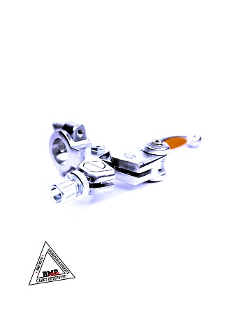 Рычаги тормоз+сцепление складные c силиконовыми накладками в сборе питбайк (оранжевые)