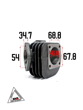 Цилиндро - поршневая группа 2T Honda DIO-ZX70cc, AF34/35, D47.00мм с ГОЛОВКОЙ (SEE) (00005567)