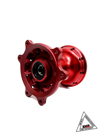 Ступица передняя CNC (R21&quot;
 d=15mm) красная X-TECH
