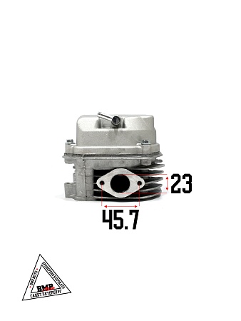 Головка цилиндра в сборе 4T 150cc 157QMJ 57,40мм, клап. d-24/28мм; GY6-150 (клапана, р/вал, коромысл