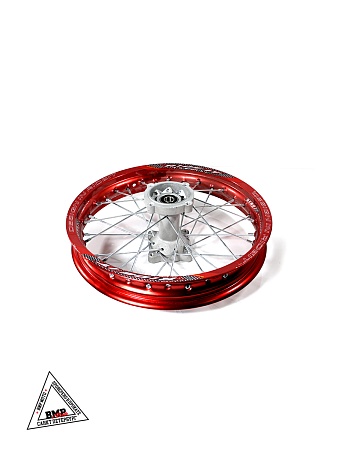 Обод задний 14" (1,85-R14 d=15мм) алюминий/красный