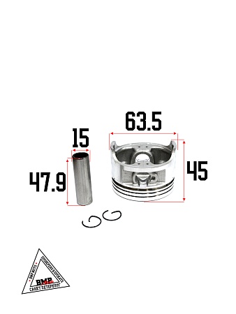 Поршневая (ЦПГ) 4T CG200 (Ø63.5,p-15) 163FML "BEEZMOTO" (P-0185)