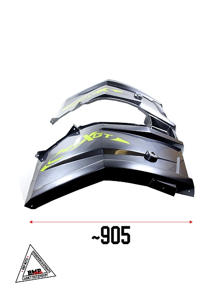 Пластик основной задний ATV WILD TRACK X серый