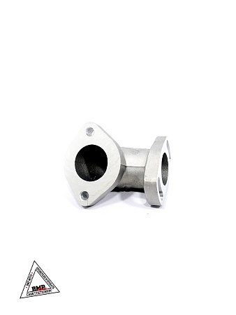 Патрубок карбюратора #4 28мм металл поворотный 125-160см3