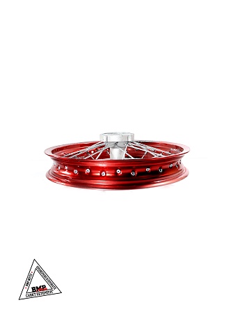 Обод задний 14" (1,85-R14 d=15мм) алюминий/красный