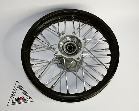 Обод задний 12&quot; (1,85-R12 d=15mm) сталь/черный (4х99,5х76/4х92х76, диск/звезда)