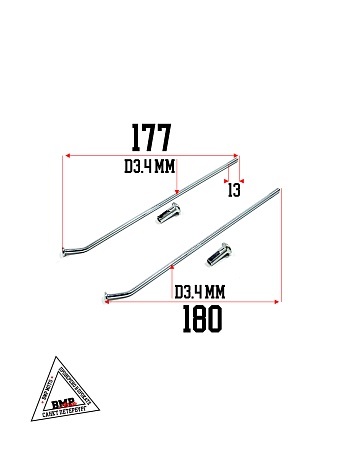 Спицы + ниппель 16" (компл.=32шт) 3,9х180